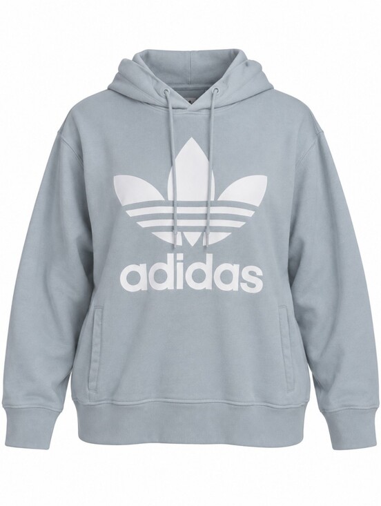 adidas Sweaters - adidas Originals Women’s L Gray Trefoil Logo Pullover Hoodie Sweatshirt
